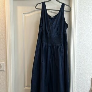 Eshakti Surplice Stretch Poplin Tea Length Dress NWOT